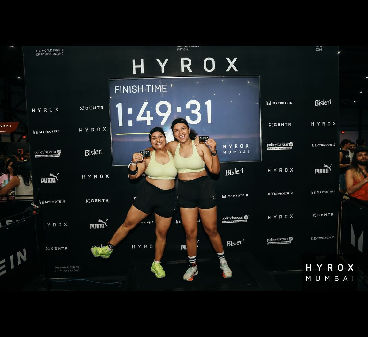 HYROX athletes celebrating