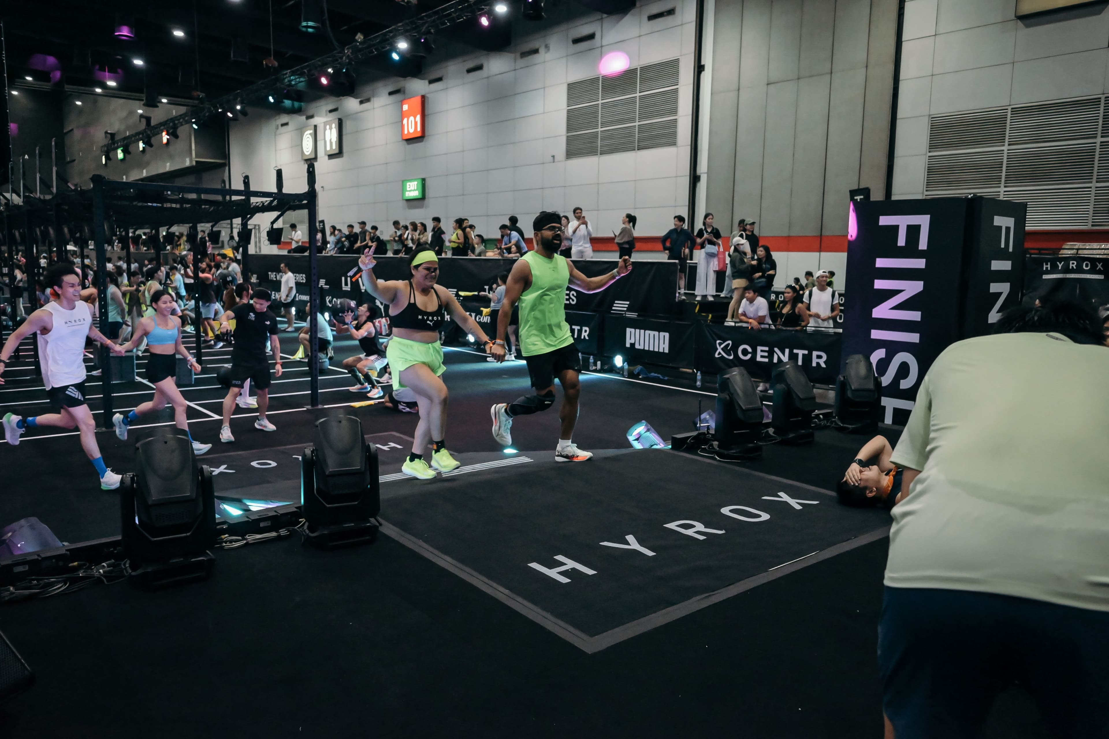 HYROX athletes celebrating